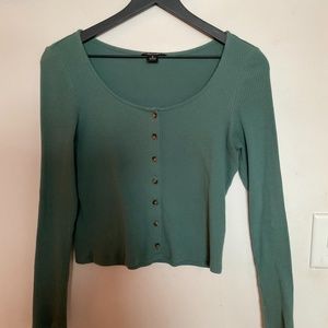 Button Up Mint Long Sleeve